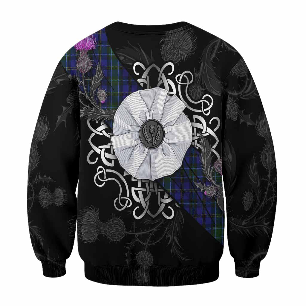 Weir Tartan Sweatshirt Jacobite White Rose - Tartan Vibes Clothing