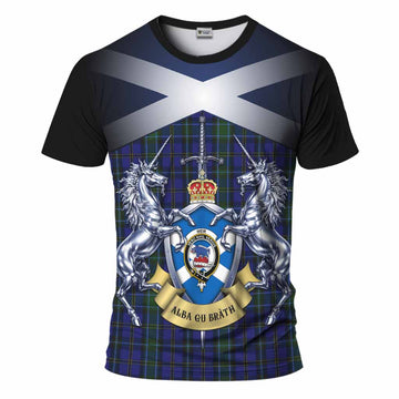 Weir Tartan T-Shirt Alba Gu Brath Unicorn Crest