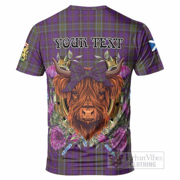 Weir Tartan T-Shirt Scottish Thistle Heilan Coo