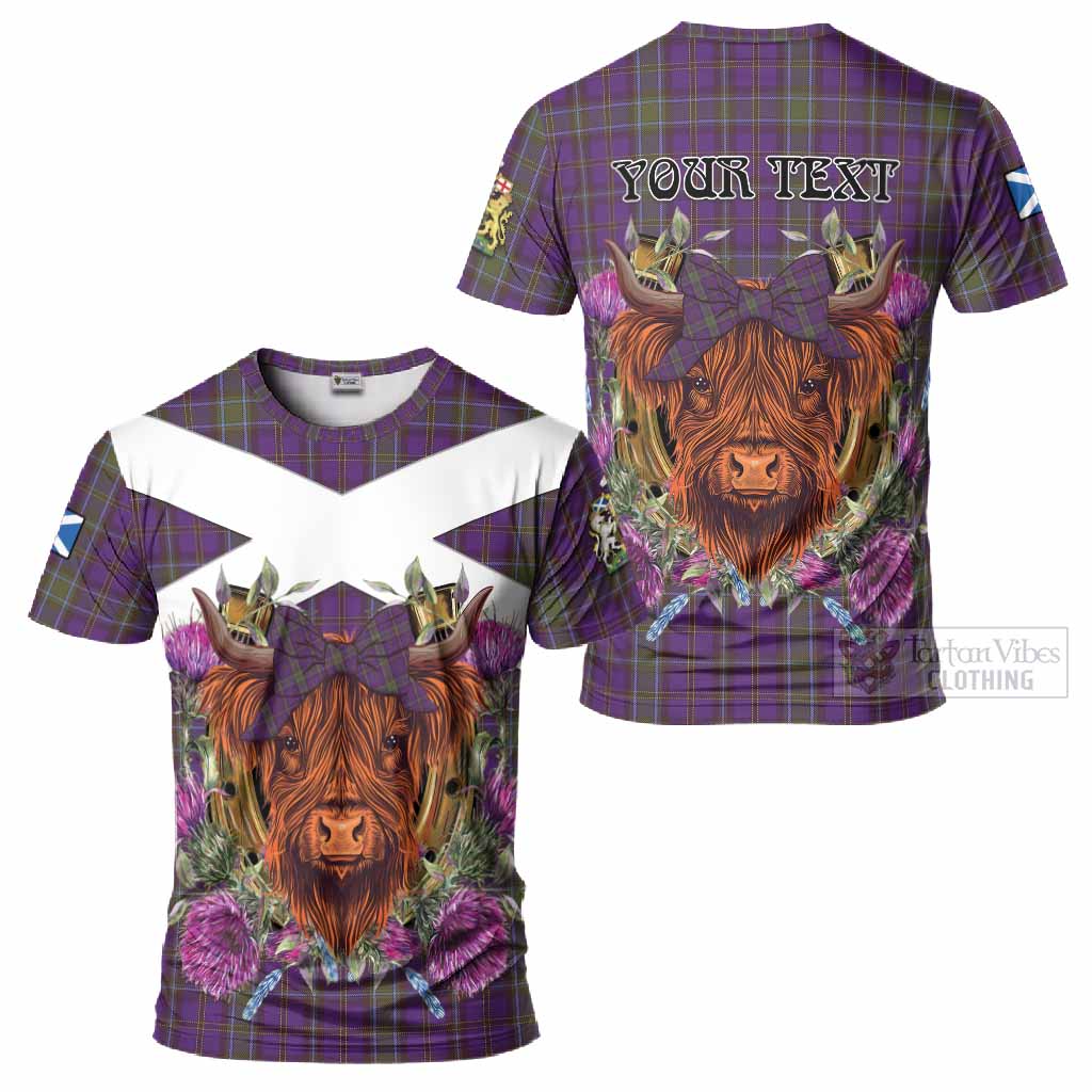 Weir Tartan T-Shirt Scottish Thistle Heilan Coo