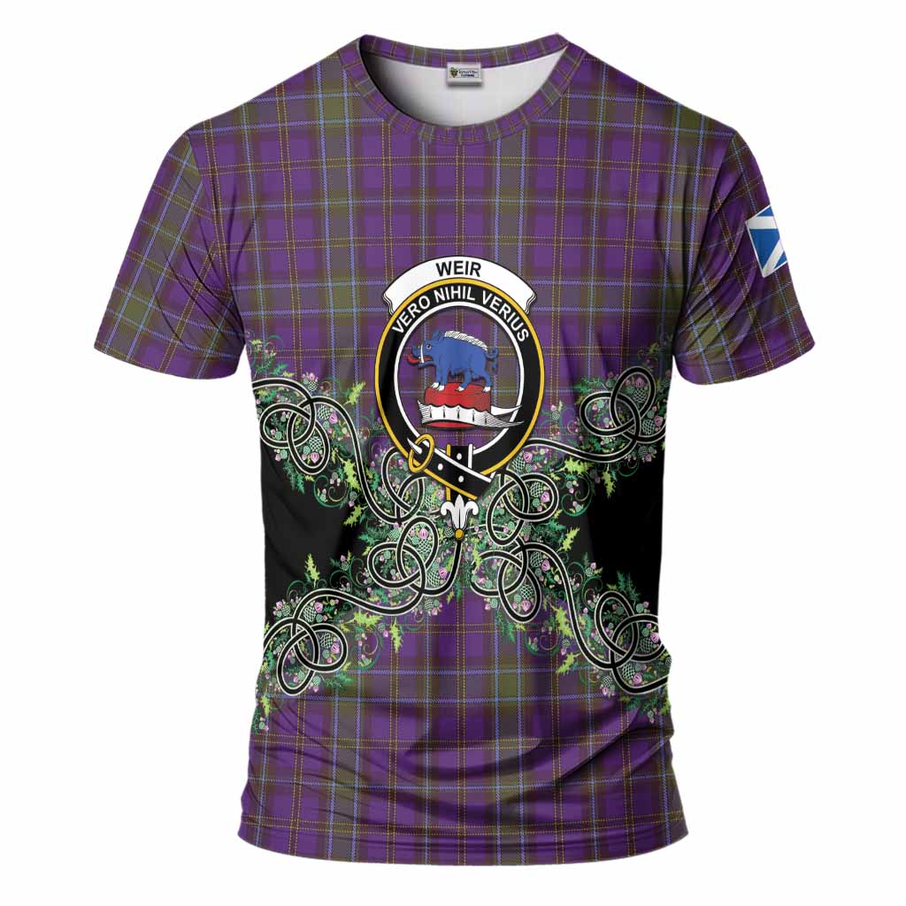 Weir Tartan T-Shirt Thistle Scottish Spirit