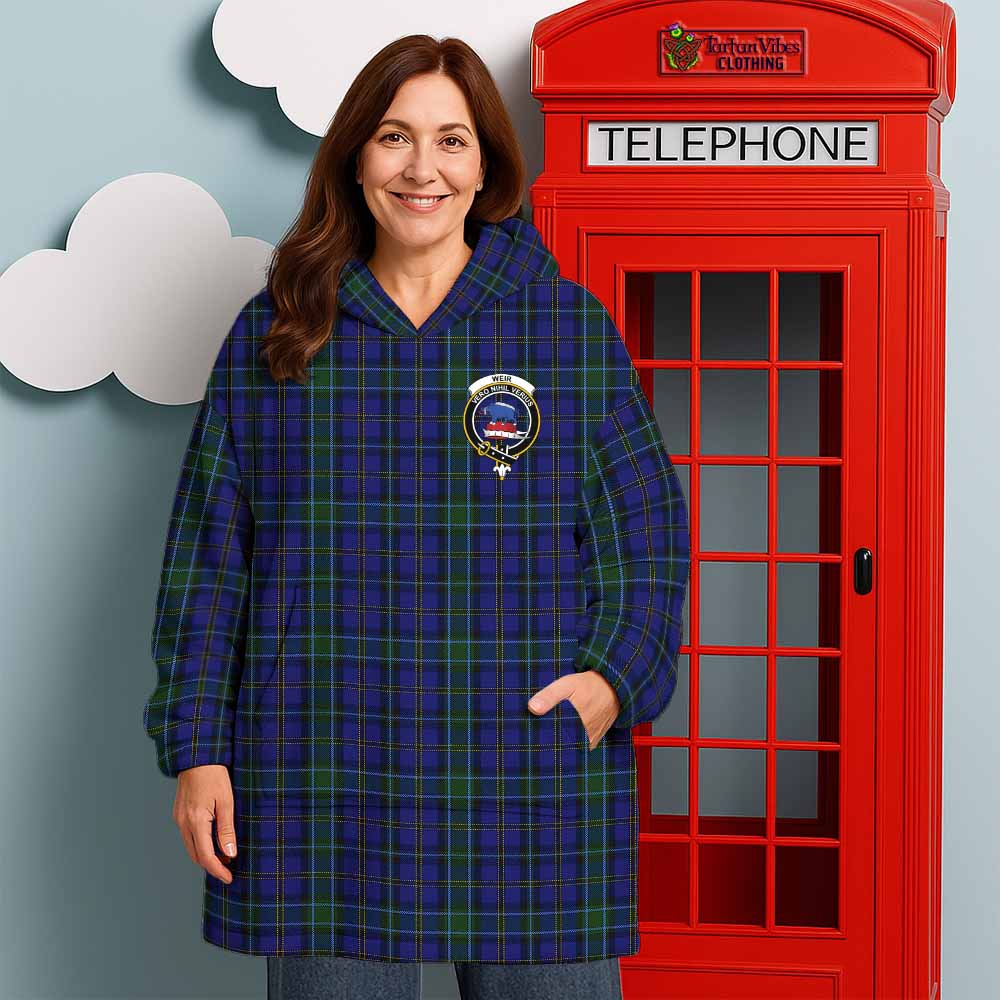 Weir Tartan Wearable Blanket with Family Crest - Tartan Vibes Clothing