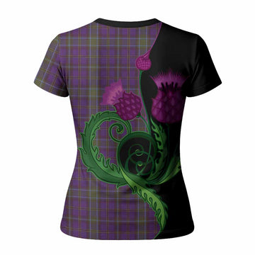 Weir Tartan Women T shirt Traditional Scottish Thistle