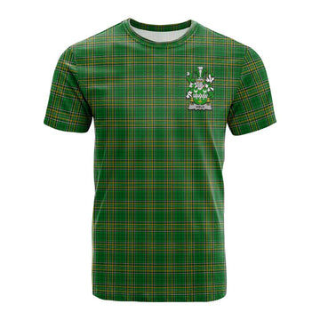 Weld Irish Clan Tartan Cotton T-shirt with Coat of Arms