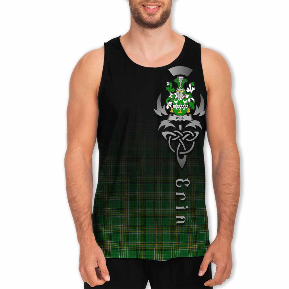 Tartan Vibes Clothing Weld Irish Clan Men's Tank Top with Coat of Arms Erin Go Bragh Celtic Inspired