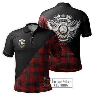 Wemyss Tartan Polo Shirt with Family Crest and Military Logo Style Kid - Tartanvibesclothing Shop