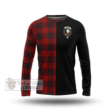 Wemyss Tartan Long Sleeve T-Shirt with Family Crest and Half Of Me Style Unisex - Tartanvibesclothing Shop
