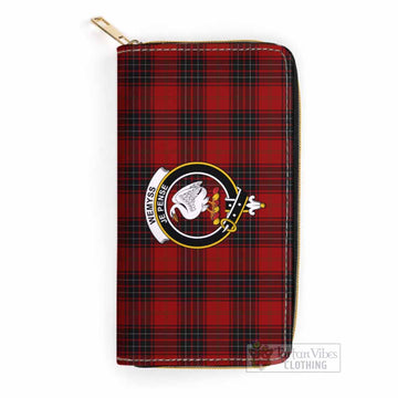Wemyss Tartan Women's Leather Wallet with Family Crest