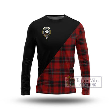 Wemyss Tartan Long Sleeve T-Shirt with Family Crest and Military Logo Style Unisex - Tartanvibesclothing Shop
