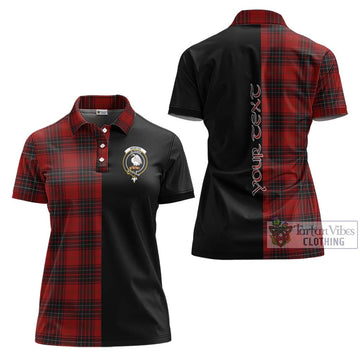 Wemyss Tartan Women's Polo Shirt with Family Crest and Half Of Me Style Women - Tartanvibesclothing Shop