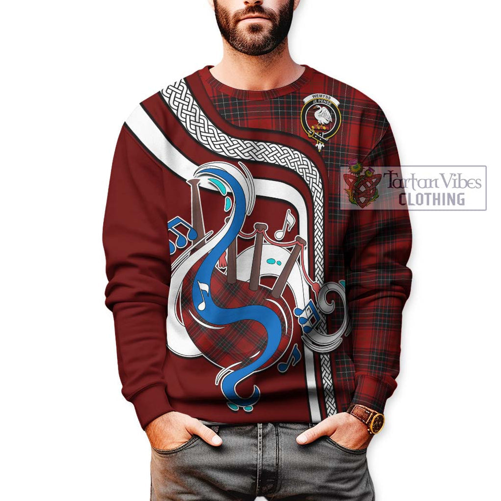 Tartan Vibes Clothing Wemyss Tartan Sweatshirt with Epic Bagpipe Style