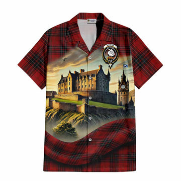 Wemyss Tartan Family Crest Hawaiian Shirt with Scottish Ancient Castle Style