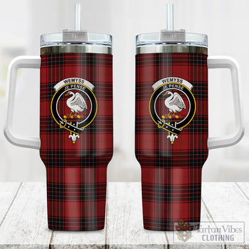 Tartan Vibes Clothing Wemyss Tartan and Family Crest Tumbler with Handle