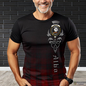 Tartan Vibes Clothing Wemyss Tartan T-Shirt Featuring Alba Gu Brath Family Crest Celtic Inspired
