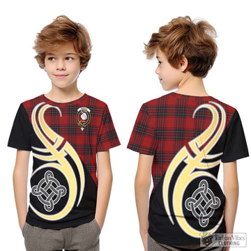 Wemyss Tartan Kid T-Shirt with Family Crest and Celtic Symbol Style Youth XL Size14 - Tartan Vibes Clothing