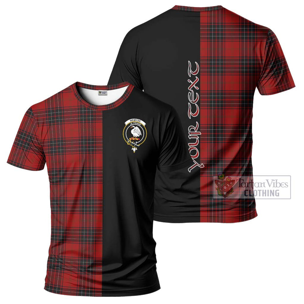 Wemyss Tartan T-Shirt with Family Crest and Half Of Me Style Kid's Shirt - Tartanvibesclothing Shop
