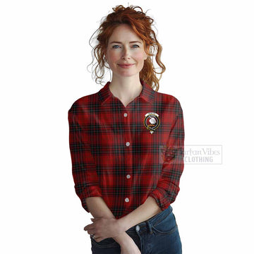Tartan Vibes Clothing Wemyss Tartan Women's Casual Shirt with Family Crest DNA In Me Style