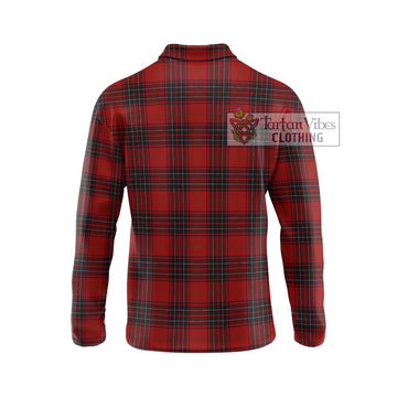 Wemyss Tartan Long Sleeve Polo Shirt with Family Crest DNA In Me Style - Tartanvibesclothing Shop