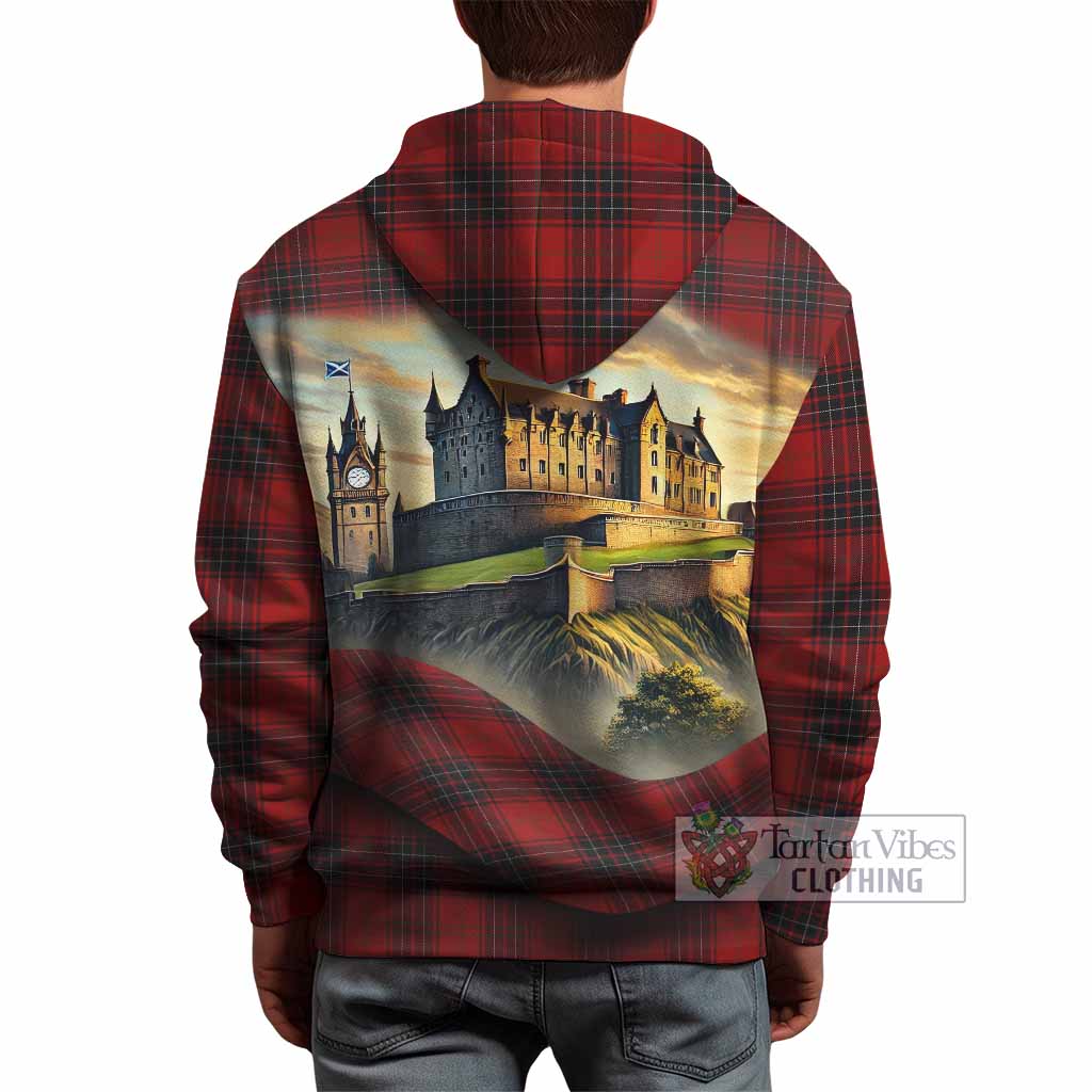 Tartan Vibes Clothing Wemyss Tartan Family Crest Hoodie with Scottish Ancient Castle Style