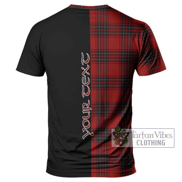 Wemyss Tartan T-Shirt with Family Crest and Half Of Me Style - Tartanvibesclothing Shop