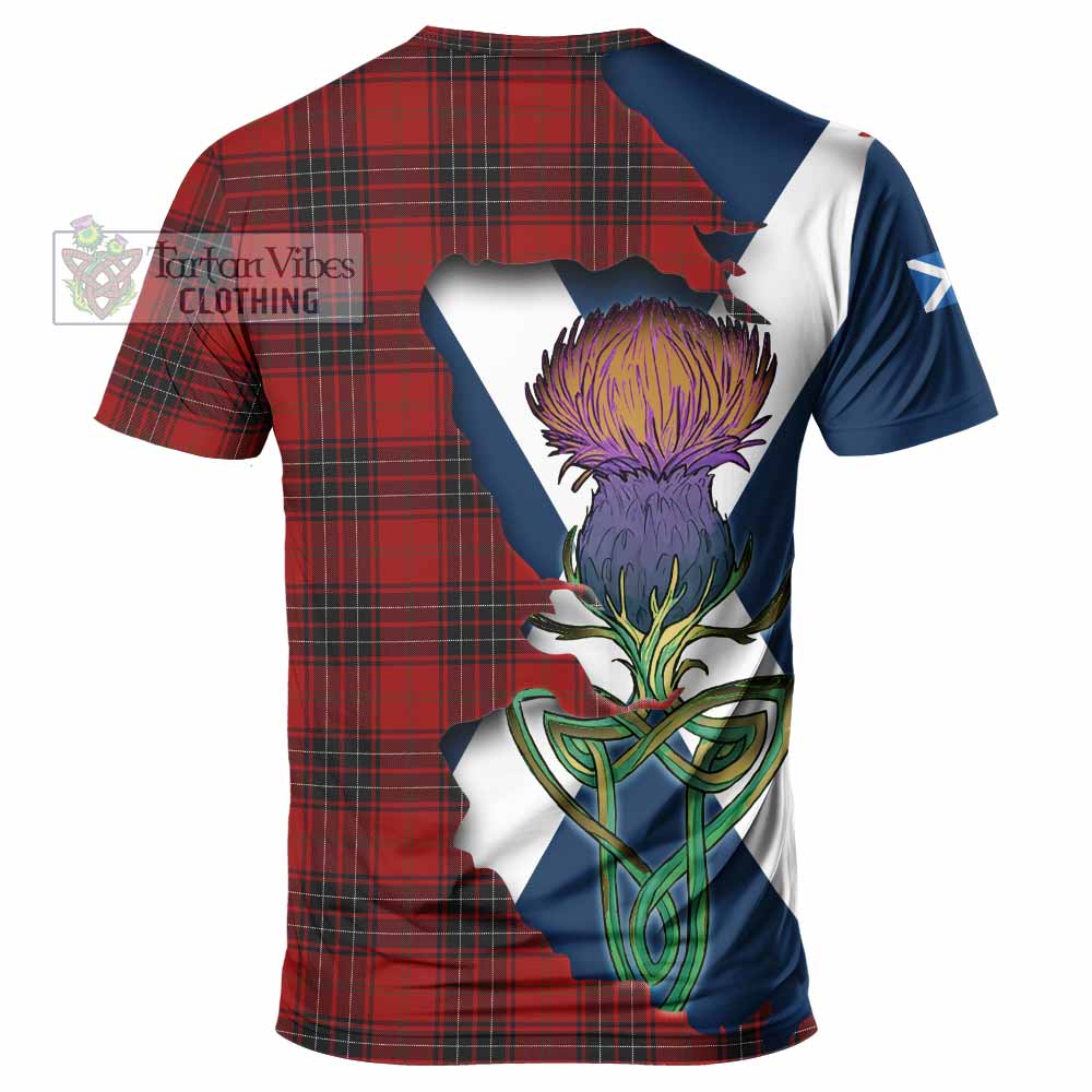 Tartan Vibes Clothing Wemyss Tartan Family Crest T-Shirt Scottish Thistle Celtic Inspired