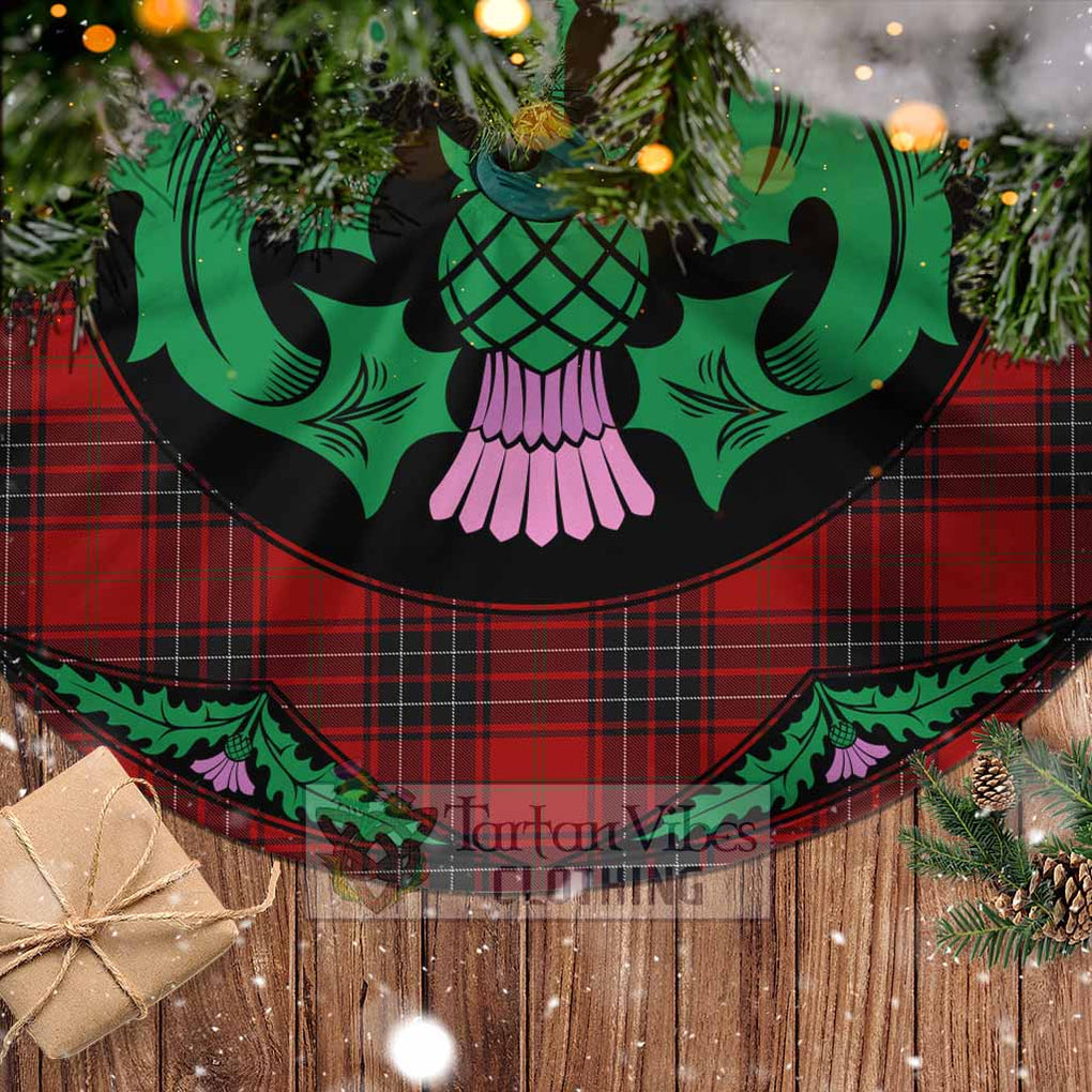 Wemyss Tartan Christmas Tree Skirt Scottish Thistle Style - Tartan Vibes Clothing
