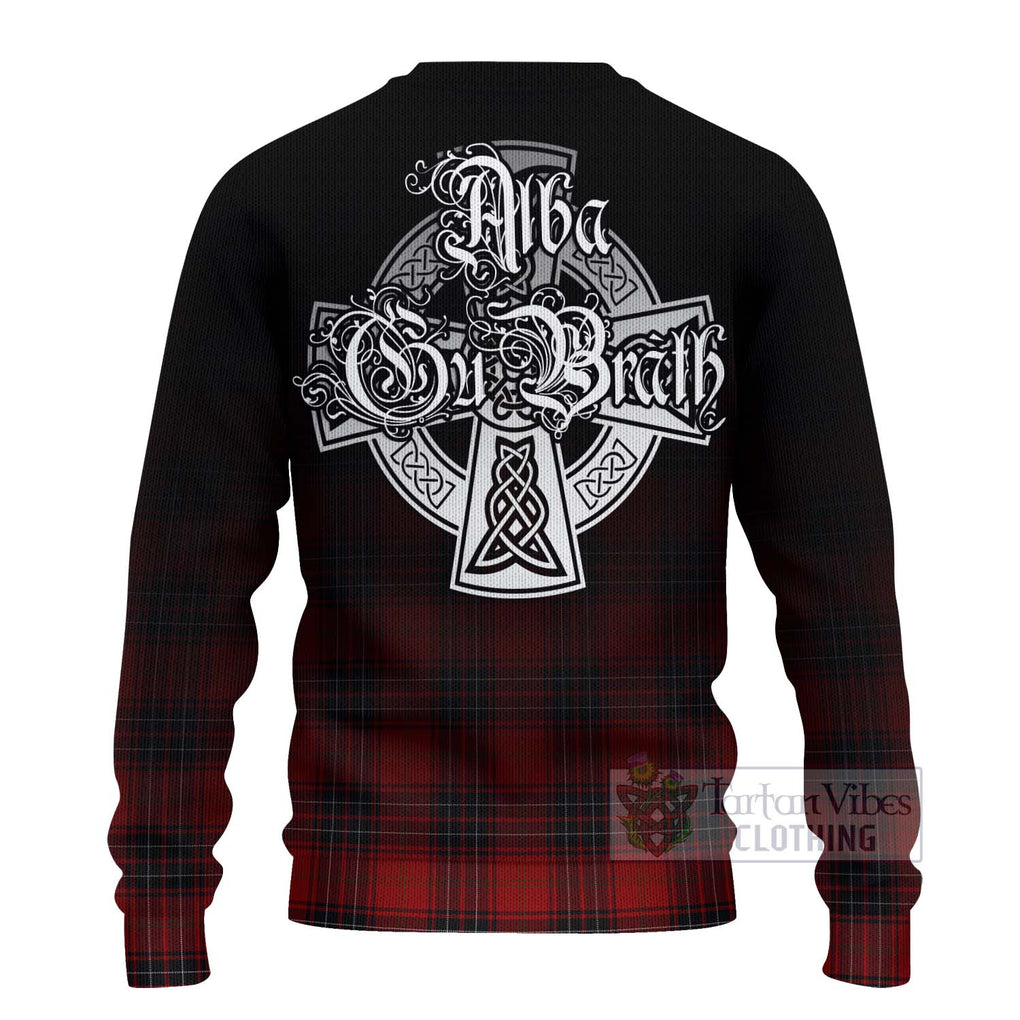 Tartan Vibes Clothing Wemyss Tartan Knitted Sweater Featuring Alba Gu Brath Family Crest Celtic Inspired