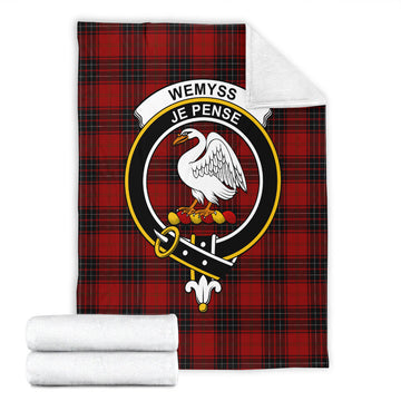 Wemyss Tartan Blanket with Family Crest