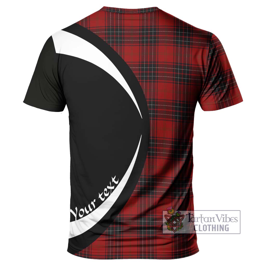 Tartan Vibes Clothing Wemyss Tartan T-Shirt with Family Crest Circle Style