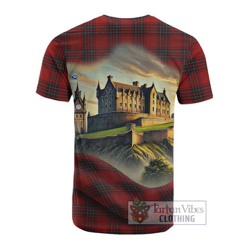 Tartan Vibes Clothing Wemyss Tartan Family Crest Cotton T-shirt with Scottish Ancient Castle Style