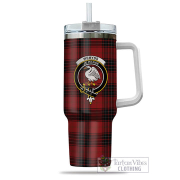 Tartan Vibes Clothing Wemyss Tartan and Family Crest Tumbler with Handle
