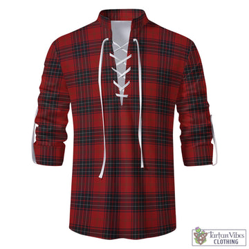 Tartan Vibes Clothing Wemyss Tartan Men's Scottish Traditional Jacobite Ghillie Kilt Shirt
