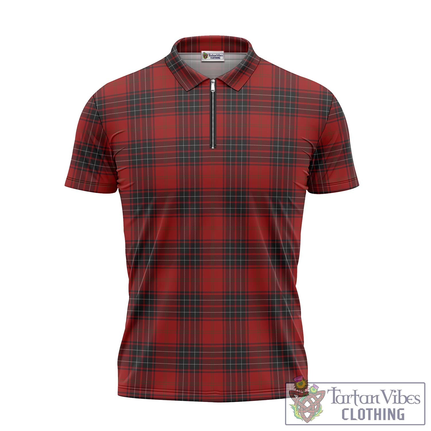 Tartan Vibes Clothing Wemyss Tartan Zipper Polo Shirt