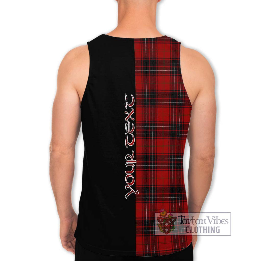 Wemyss Tartan Men's Tank Top with Family Crest and Half Of Me Style - Tartanvibesclothing Shop