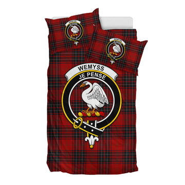 Wemyss Tartan Bedding Set with Family Crest - Tartan Vibes Clothing
