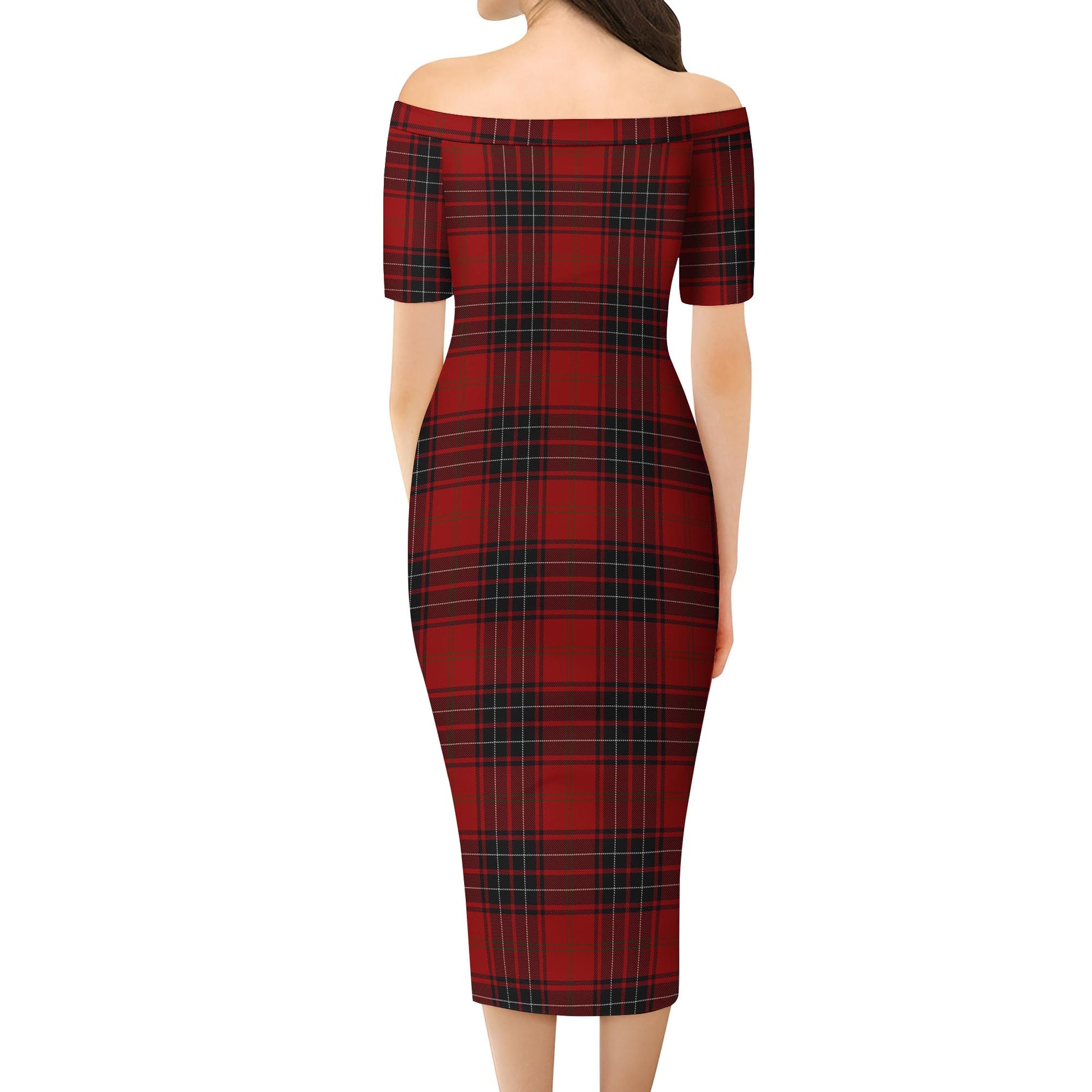 Wemyss Tartan Off Shoulder Lady Dress - Tartanvibesclothing