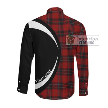 Wemyss Tartan Long Sleeve Button Up with Family Crest Circle Style Men's Shirt - Tartan Vibes Clothing