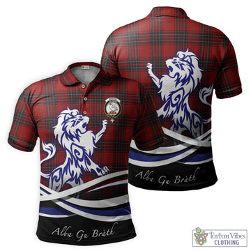 Wemyss Tartan Polo Shirt with Alba Gu Brath Regal Lion Emblem