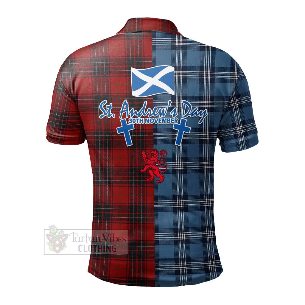 Tartan Vibes Clothing Wemyss Tartan Polo Shirt Happy St. Andrew's Day Half Tartan Style