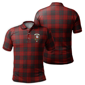 Wemyss Tartan Men's Polo Shirt with Family Crest