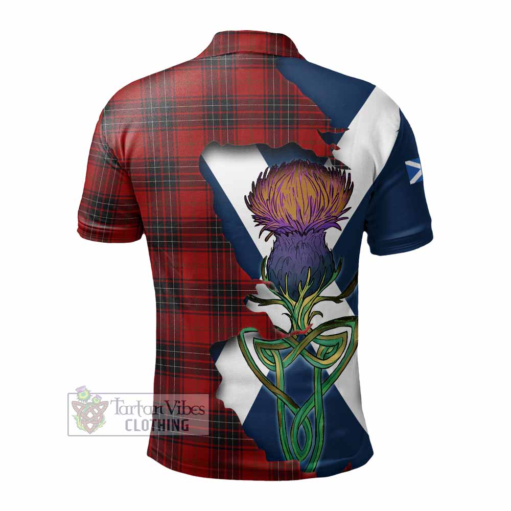 Tartan Vibes Clothing Wemyss Tartan Family Crest Polo Shirt Scottish Thistle Celtic Inspired