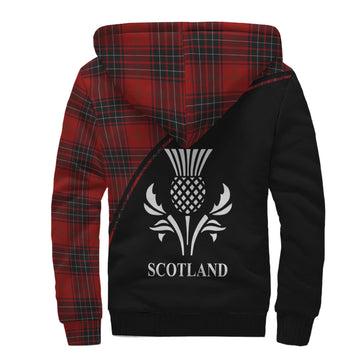 Wemyss Tartan Sherpa Hoodie with Family Crest Curve Style