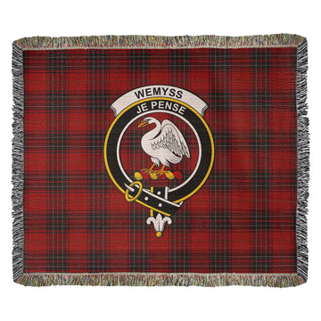Wemyss Tartan Woven Blanket with Family Crest