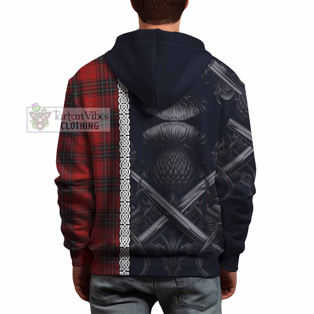 Tartan Vibes Clothing Wemyss Tartan Hoodie with Family Crest Cross Sword Thistle Celtic Vibes