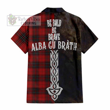 Wemyss Tartan Family Crest Hawaiian Shirt Alba Gu Brath Be Brave Lion Ancient Style