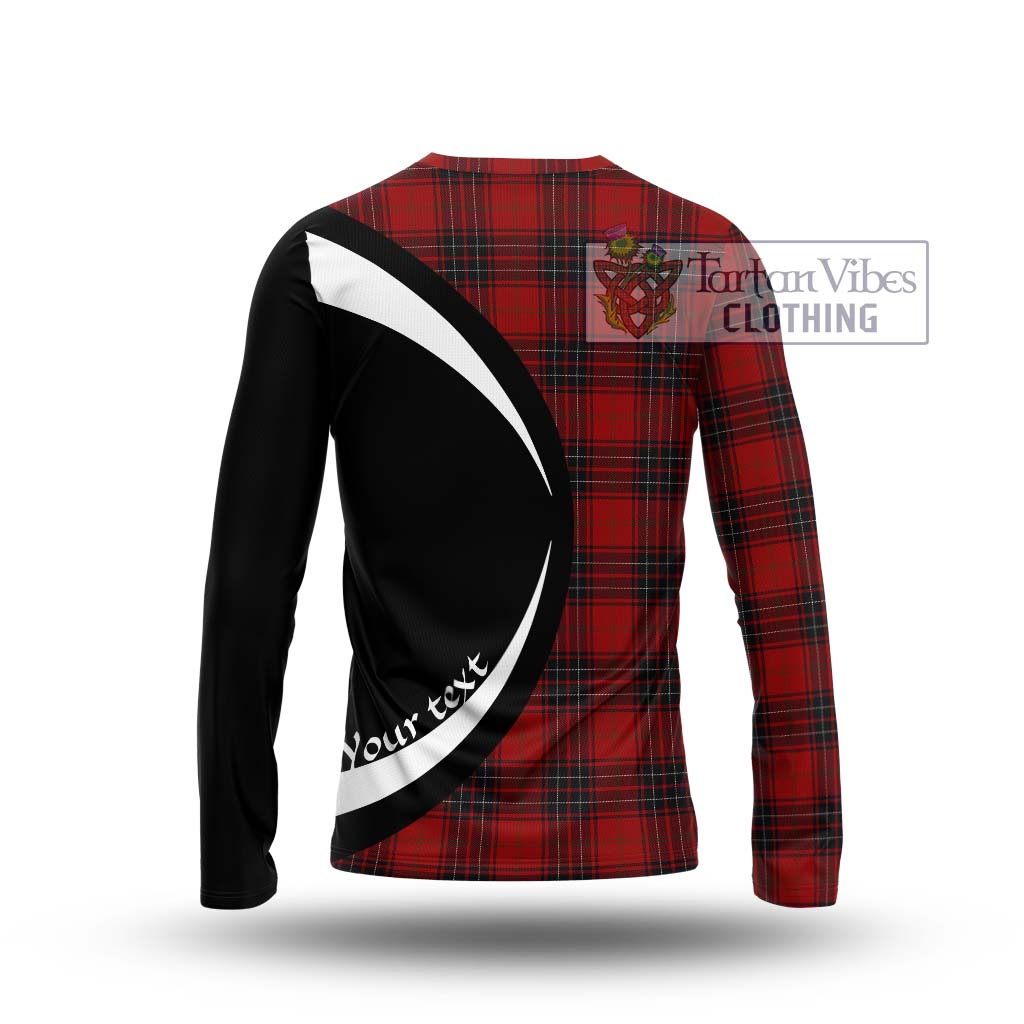 Wemyss Tartan Long Sleeve T-Shirt with Family Crest Circle Style - Tartan Vibes Clothing