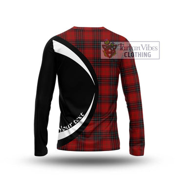 Wemyss Tartan Long Sleeve T-Shirt with Family Crest Circle Style - Tartan Vibes Clothing