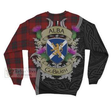 Wemyss Tartan Family Crest Sweatshirt Lion Rampant Royal Thistle Shield Celtic Inspired