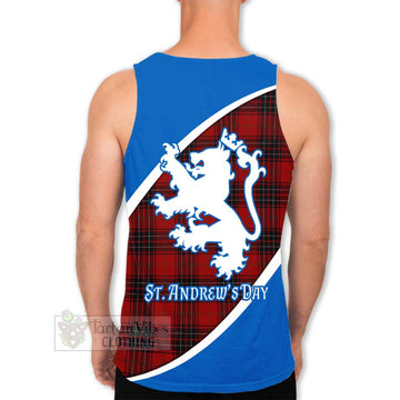 Tartan Vibes Clothing Wemyss Family Crest Tartan Men's Tank Top Celebrate Saint Andrew's Day in Style