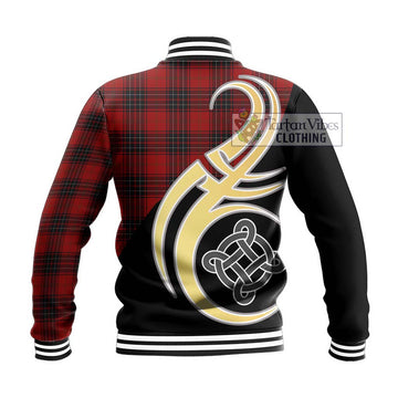 Wemyss Tartan Baseball Jacket with Family Crest and Celtic Symbol Style - Tartan Vibes Clothing